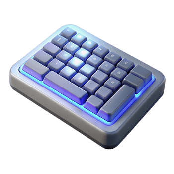 stunning romantic renaissance Wireless keyboard with backlight NO BACKGROUND with Transparent Background. luxury png