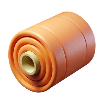 striking futuristic Roll of insulation material, NO BACKGROUND with Transparent Background. expertly shot png