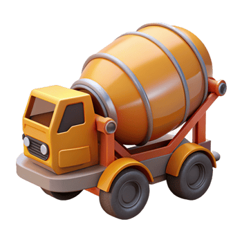 timeless vintage Concrete mixer truck drum, NO BACKGROUND with Transparent Background. genuine png