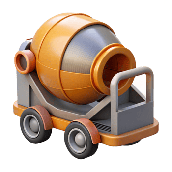 picturesque notable Concrete mixer truck drum, NO BACKGROUND with Transparent Background. png