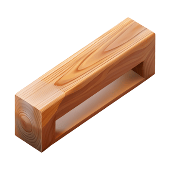 stunning romantic modern Wooden beam, NO BACKGROUND with Transparent Background. authentic png