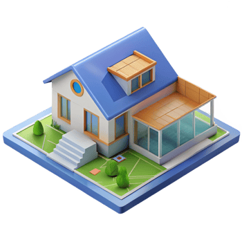 striking creative Architectural drawing of a house plan, NO BACKGROUND with Transparent Background. premium png