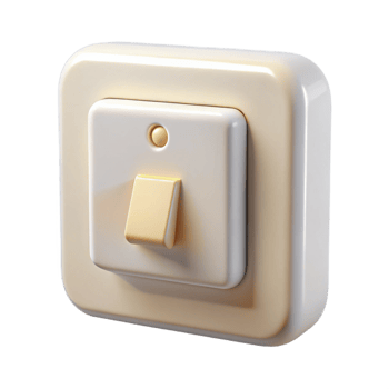 inspired bohemian Light switch, white, NO BACKGROUND with Transparent Background. original png