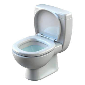 playful vibrant Toilet, white, modern, NO BACKGROUND with Transparent Background. premium png