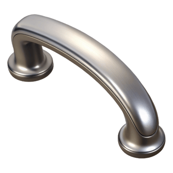 magnificent unforgettable Cabinet handle, brushed nickel, NO BACKGROUND with Transparent Background. png