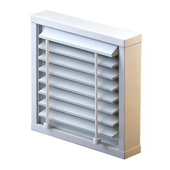 quintessential contemporary Window blinds, white, NO BACKGROUND with Transparent Background. high quality png