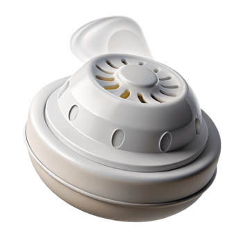 dramatic exquisite Smoke detector, white, NO BACKGROUND with Transparent Background. high resolution png