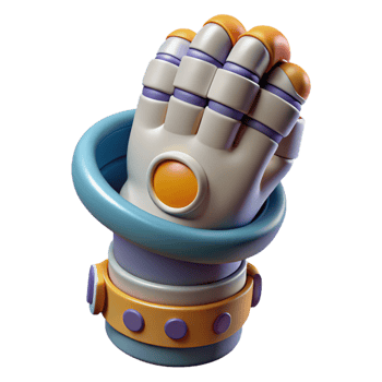 sought-after traditional Advanced spacesuit glove with articulated fingers NO BACKGROUND with Transparent Background. top-tier png