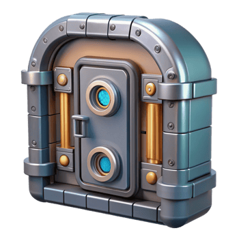 breathtaking peaceful victorian Highly detailed spaceship door with locking mechanism NO BACKGROUND with Transparent Background. masterfully captured png
