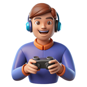 immaculate mysterious urban Gamer playing a game. NO BACKGROUND with Transparent Background. precision png