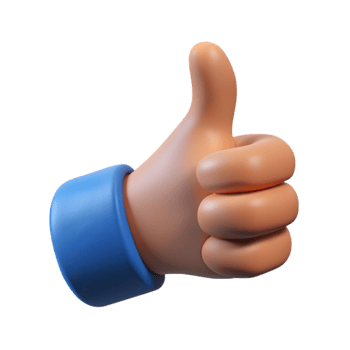 distinctive contemporary Human hand giving a thumbs up. NO BACKGROUND with Transparent Background. premium png