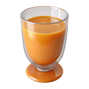 sought-after minimalist Glass of orange juice. NO BACKGROUND with Transparent Background. flawless png