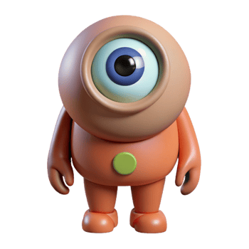melancholic breathtaking Cyclops, one-eyed giant. NO BACKGROUND with Transparent Background. original png