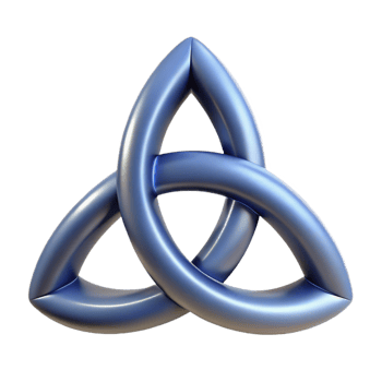 playful exquisite Triquetra symbol. NO BACKGROUND with Transparent Background. premium png