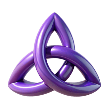glorious contemporary Triquetra symbol. NO BACKGROUND with Transparent Background. original png