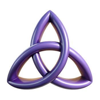 rare artistic Triquetra symbol. NO BACKGROUND with Transparent Background. studio quality png