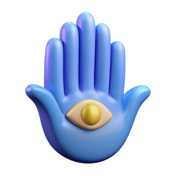 immaculate distinguished Hamsa hand symbol. NO BACKGROUND with Transparent Background. png