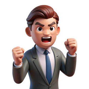 unparalleled urban Angry businessman shaking fist, NO BACKGROUND with Transparent Background. precision png