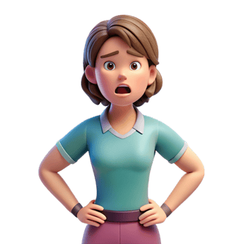 dreamy gorgeous Frustrated woman with hands on hips, NO BACKGROUND with Transparent Background. ultra HD png