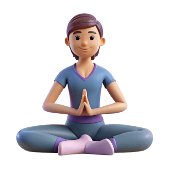 wonderful calm abstract Yoga instructor in lotus position, NO BACKGROUND with Transparent Background. exclusive png