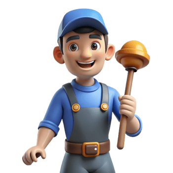 stunning unparalleled Plumber with plunger, NO BACKGROUND with Transparent Background. png