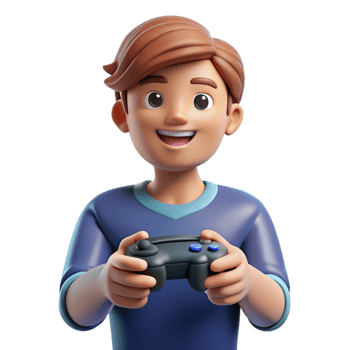 splendid unparalleled Teenage boy playing game controller, NO BACKGROUND with Transparent Background. png
