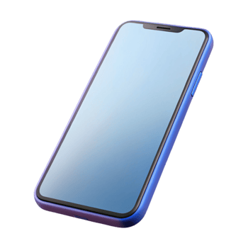 exquisite playful bohemian Smartphone showing blank screen, NO BACKGROUND with Transparent Background. original png