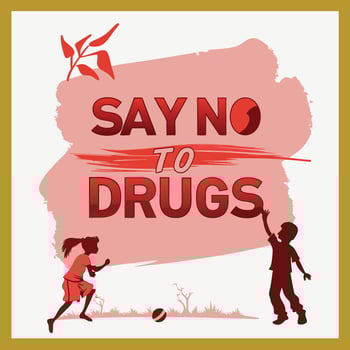Say no to drugs poster vector