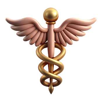 gorgeous bold elegant Caduceus, Hermes's staff. NO BACKGROUND with Transparent Background. sharp png