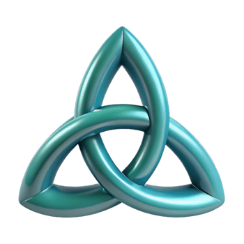 nostalgic glorious Triquetra, Celtic symbol. NO BACKGROUND with Transparent Background. museum quality png