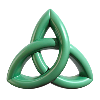 magnificent dramatic urban Triquetra, Celtic symbol. NO BACKGROUND with Transparent Background. artisan png