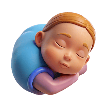 peaceful mesmerizing Sleeping newborn, peaceful, NO BACKGROUND with Transparent Background. high quality png