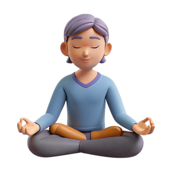 majestic artistic Person, meditating, eyes closed, NO BACKGROUND with Transparent Background. artisan png