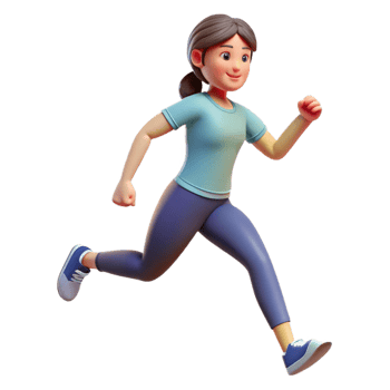 elegant signature Woman, running, NO BACKGROUND with Transparent Background. png