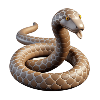 picturesque harmonious avant-garde A slithering rattlesnake, NO BACKGROUND with Transparent Background. perfect clarity png