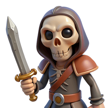 pristine memorable A spooky skeleton holding a rusty sword. NO BACKGROUND with Transparent Background. png