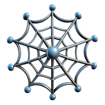 elegant mid-century A single, realistic spider web with dew drops. NO BACKGROUND with Transparent Background. exclusive png