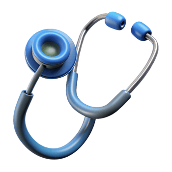 distinctive elegant Stethoscope with earpieces, NO BACKGROUND with Transparent Background. genuine png
