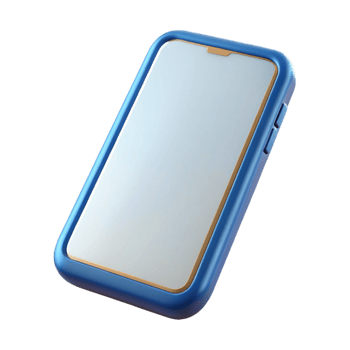 magnificent harmonious industrial Mobile phone with blank screen, NO BACKGROUND with Transparent Background. flawless png