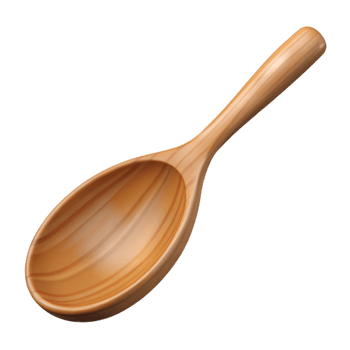 mesmerizing retro Wooden spoon, NO BACKGROUND with Transparent Background. gallery standard png