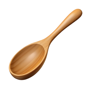 exemplary contemporary Wooden spoon, NO BACKGROUND with Transparent Background. high resolution png