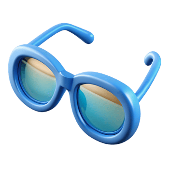 extraordinary dramatic minimalist Pair of eyeglasses, NO BACKGROUND with Transparent Background. detailed png