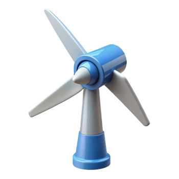 vibrant distinctive Wind turbine blade NO BACKGROUND with Transparent Background. png