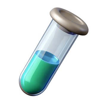 elegant acclaimed Test tube with chemical solution NO BACKGROUND with Transparent Background. png
