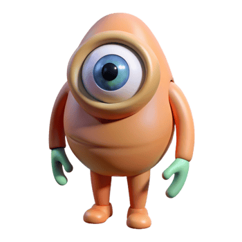 pristine nostalgic creative Cyclops, one-eyed giant, NO BACKGROUND with Transparent Background. top-tier png