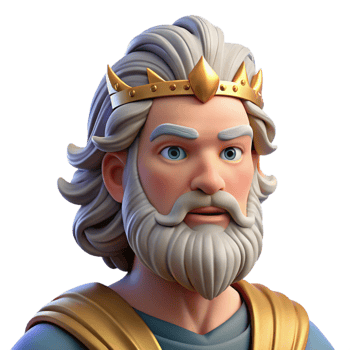 romantic spectacular Zeus, King of the Gods, realistic portrait, NO BACKGROUND with Transparent Background. impeccable png