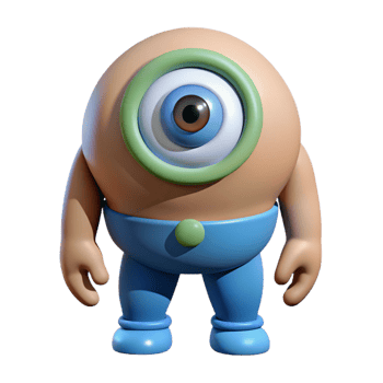 rare rustic Cyclops, one-eyed giant, NO BACKGROUND with Transparent Background. genuine png