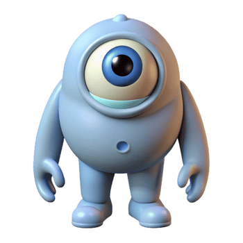 iconic minimalist Cyclops, one-eyed giant, NO BACKGROUND with Transparent Background. detailed png