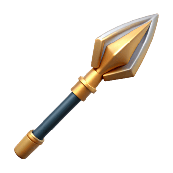 glorious retro Odin's Spear, Gungnir, Norse mythology, NO BACKGROUND with Transparent Background. genuine png