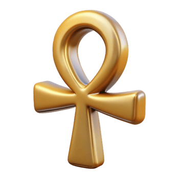 extraordinary tropical Ankh, Egyptian symbol of life, NO BACKGROUND with Transparent Background. detailed png